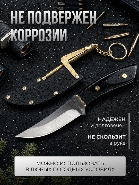 Blade Master turistik pichog‘i g‘ilof va halqa bilan, 3Cr13 po‘lat