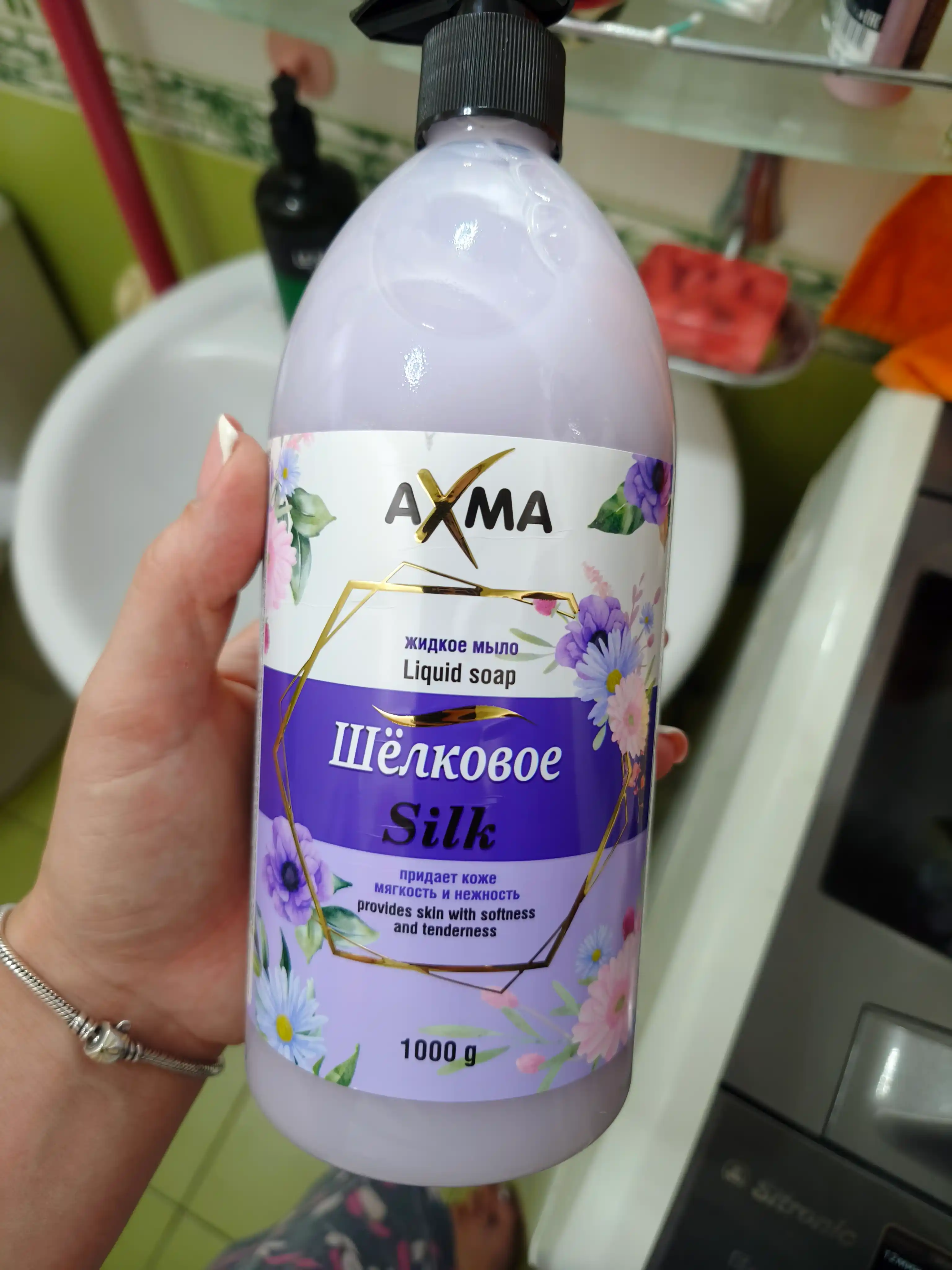 Suyuq sovun AXMA, ipak, 1 kg