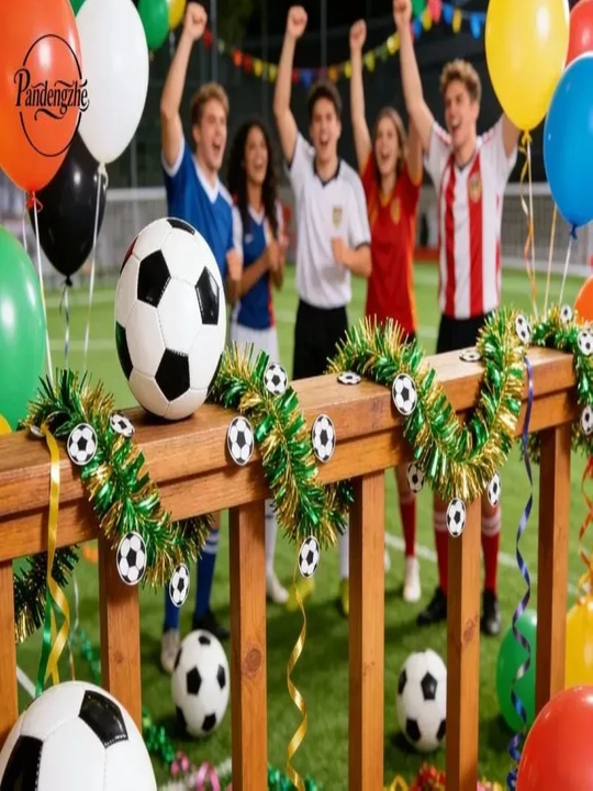 Jahon chempionati futbol mavzusidagi bezakli miyura, 5 dona, 2 m×9 sm - 
