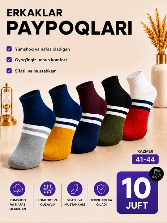 Paypoq ayollar va erkaklar uchun, paxtali, sport, zal uchun, erkaklar kiyimlari - 