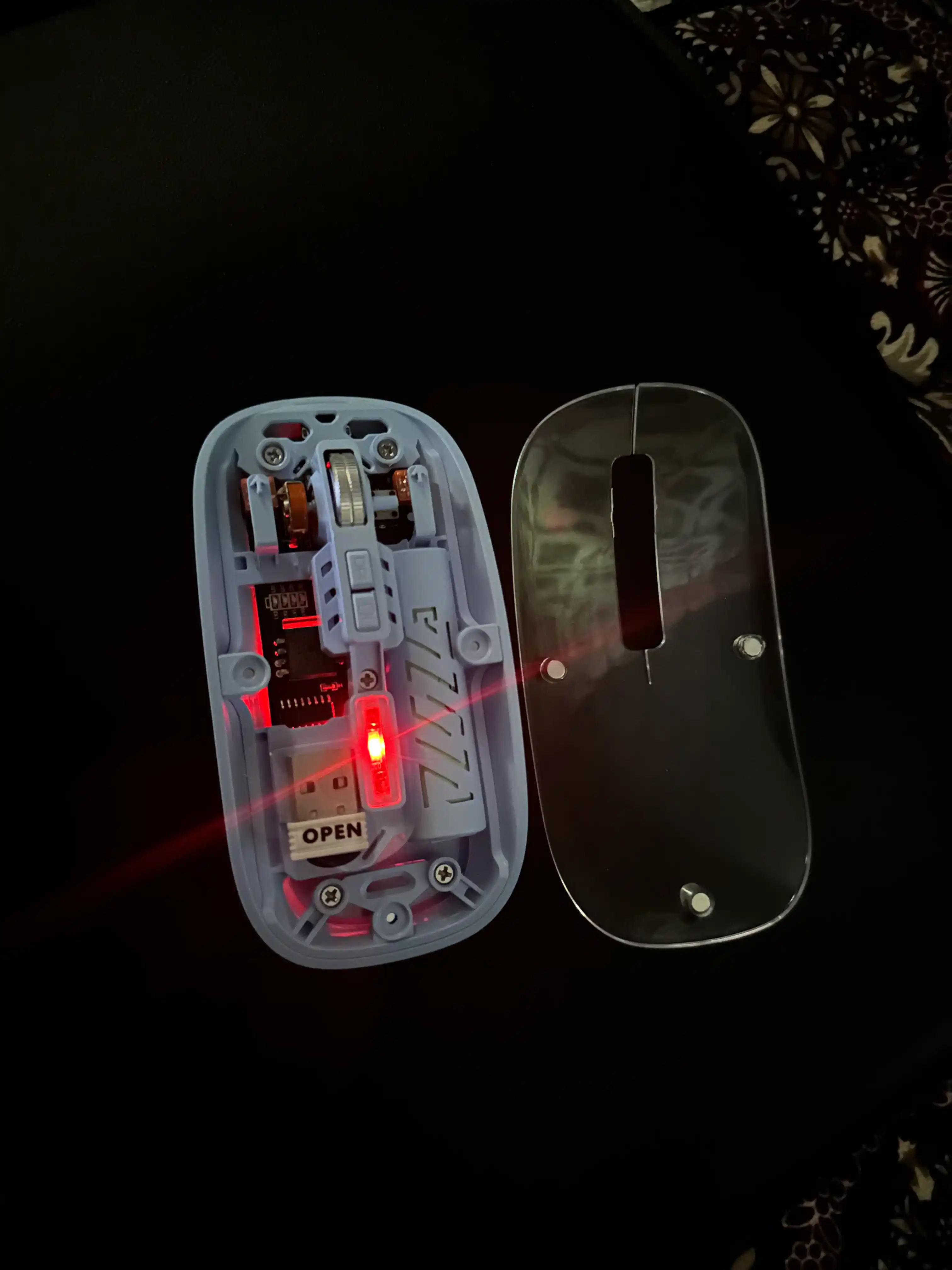 Прозрачная Bluetooth мышь, тройной режим, беспроводная, подходит для игр на ПК и офисов
