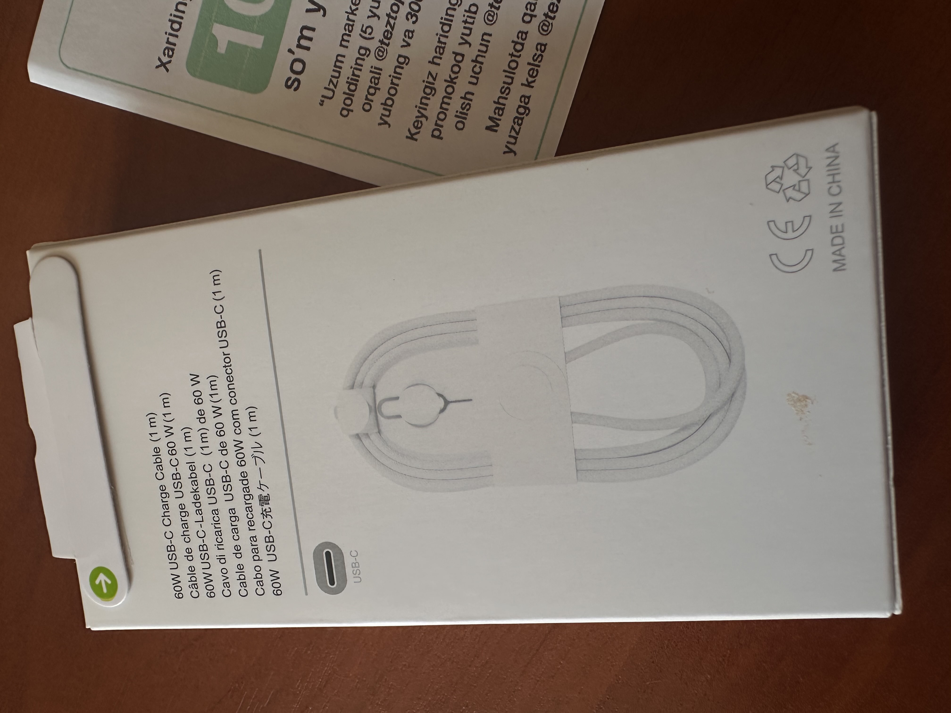 IPhone uchun Type-C to Type-C kabel 60W iPhone zaryadchik USB-C - iPhone 15,16 pro/pro max