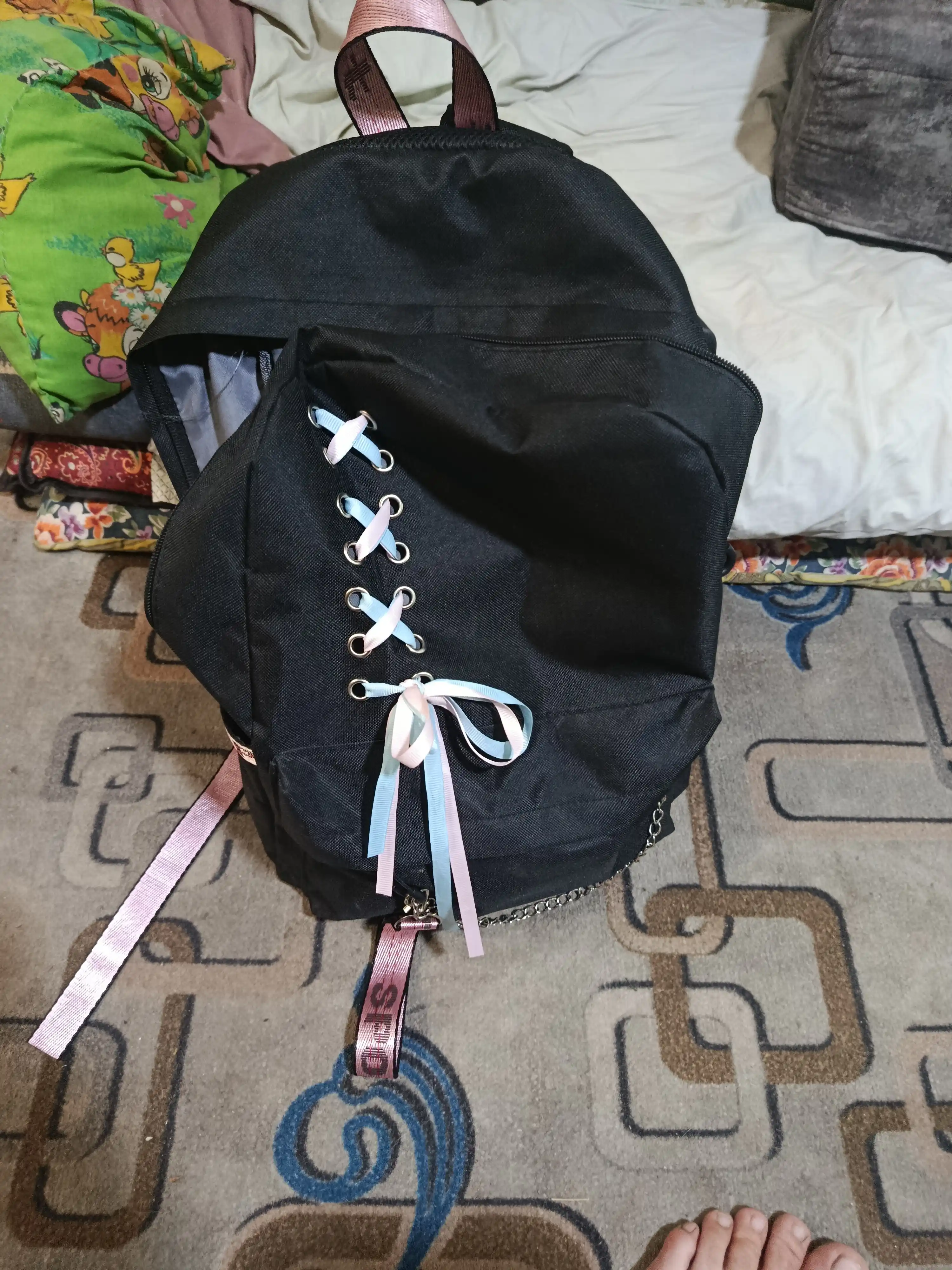 Ayollar uchun universal ryukzak portfel USB bilan