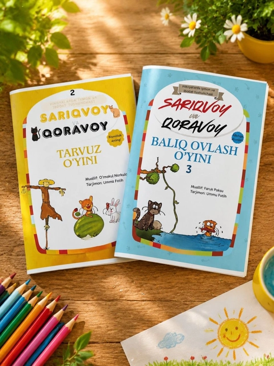 Sariqvoy va Qoravoy hikoyalari,bolajonlar uchun qiziqarli va tarbiyaviy kitob - 