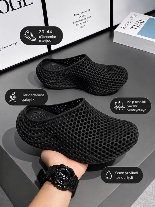 3D Sabo EVA, erkaklar va ayollar uchun rezina oyoqkiyimlar, unisex, yengil va qulay - 