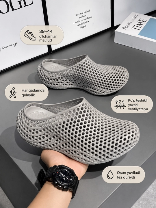 3D Sabo EVA, erkaklar va ayollar uchun rezina oyoqkiyimlar, unisex, yengil va qulay - 