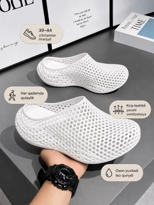 3D Sabo EVA, erkaklar va ayollar uchun rezina oyoqkiyimlar, unisex, yengil va qulay - 