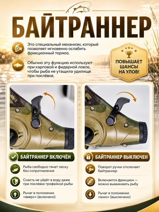 Катушка для рыбалки карповая