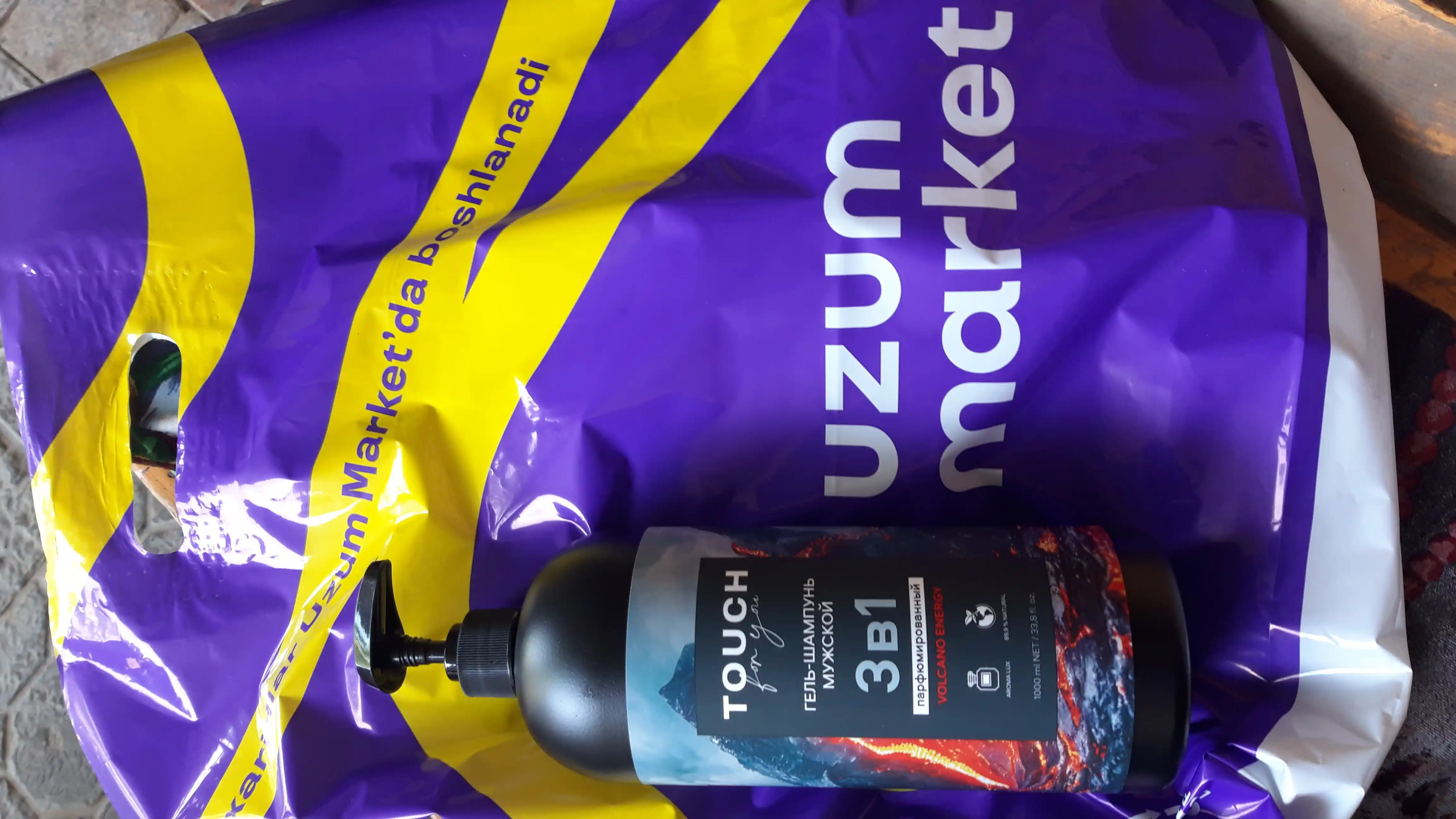 VOLCANO ENERGY parfyumlangan erkaklar shampuni, dush uchun gel, Touch For You, 1000 ml