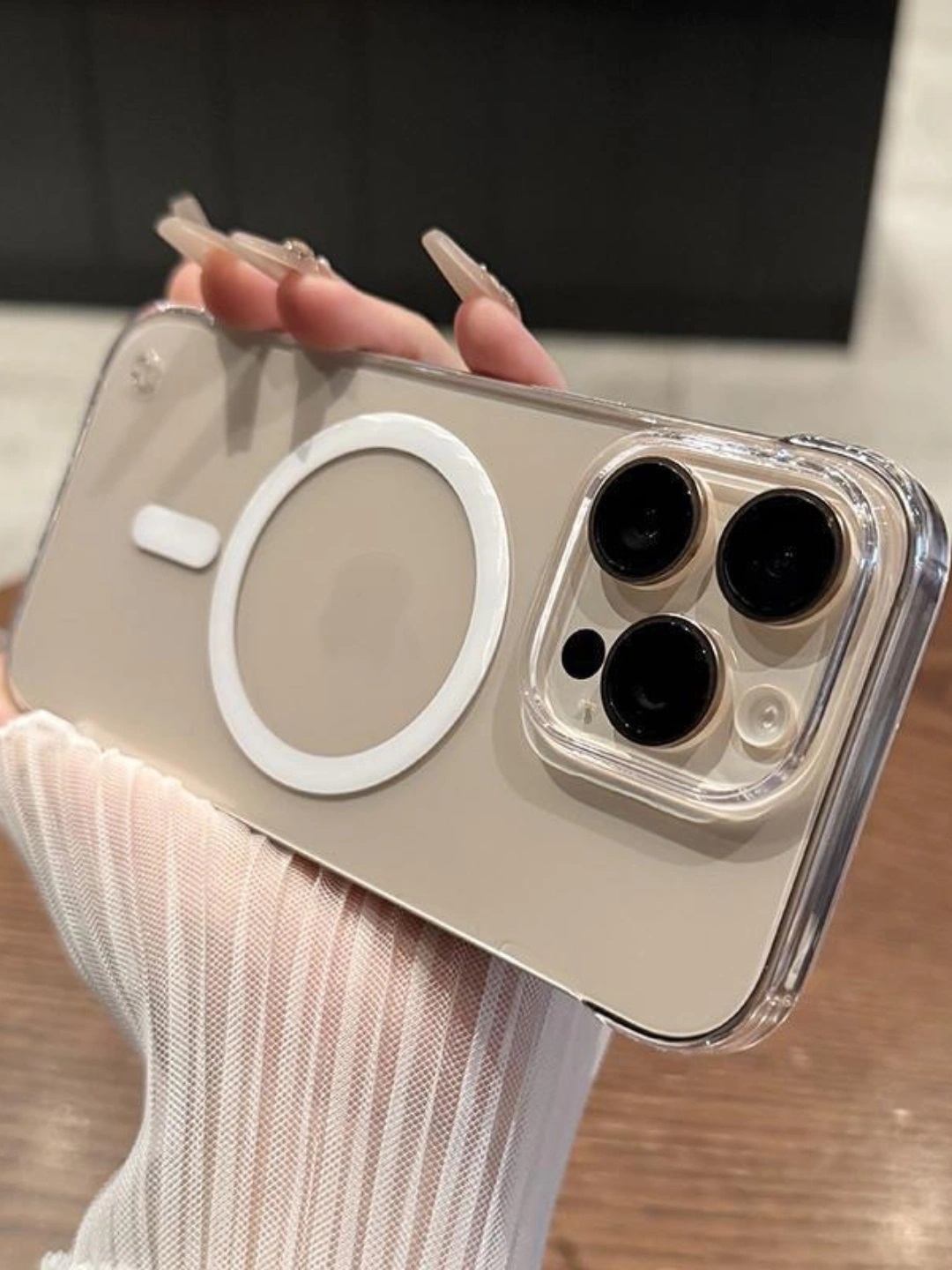 Чехол MagSafe Glass для iPhone, 11, 16 Pro Max, 17 Air