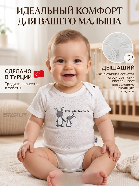 Боди с коротким рукавом для новорожденных, хлопок, дышащее, для мальчиков и девочек боди