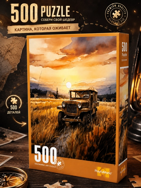 Jigsaw Puzzle —красивий пазл для детей и взрослых,  картонная мозаика, пазл 500 деталей - 