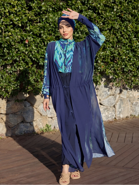Ayollar uchun, cho'milish kiyimi, yopiq, muslimalar uchun, burkini, katta o‘lchamli