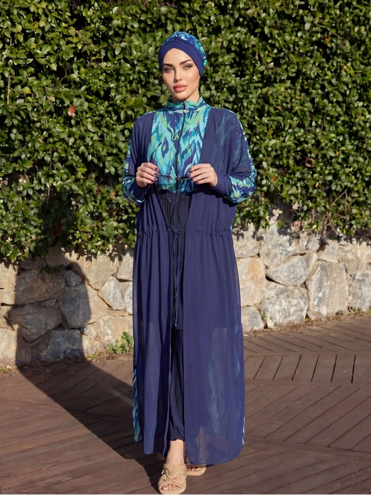 Ayollar uchun, cho'milish kiyimi, yopiq, muslimalar uchun, burkini, katta o‘lchamli