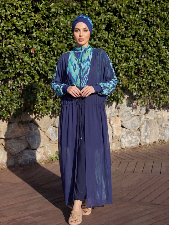 Ayollar uchun, cho'milish kiyimi, yopiq, muslimalar uchun, burkini, katta o‘lchamli