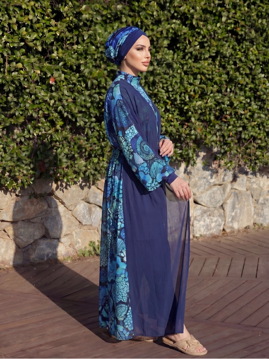Ayollar uchun, cho'milish kiyimi, yopiq, muslimalar uchun, burkini, katta o‘lchamli