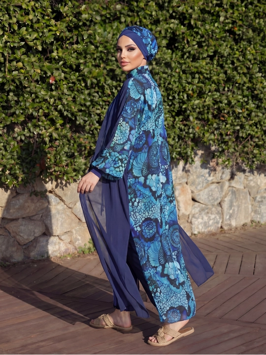Ayollar uchun, cho'milish kiyimi, yopiq, muslimalar uchun, burkini, katta o‘lchamli