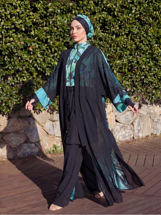 Ayollar uchun, cho'milish kiyimi, yopiq, muslimalar uchun, burkini, katta o‘lchamli