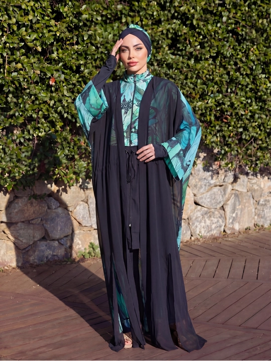 Ayollar uchun, cho'milish kiyimi, yopiq, muslimalar uchun, burkini, katta o‘lchamli
