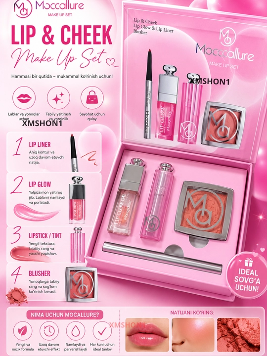 Mocallure Professional Makeup Kit – Kosmetika to‘plami, to‘liq nabor, sovg‘a set - 