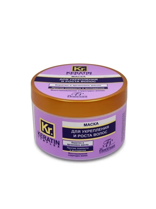 F-586 Sochlarni mustahkamlash va o‘stirish uchun "Keratin Complex" keratinli niqobi, 450 ml - 