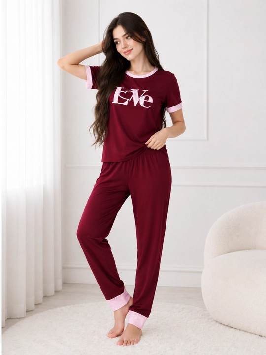 Love shortili ayollar yozgi pijamasi - uyqu va dam olish uchun yumshoq, qulay uy to‘plami - 