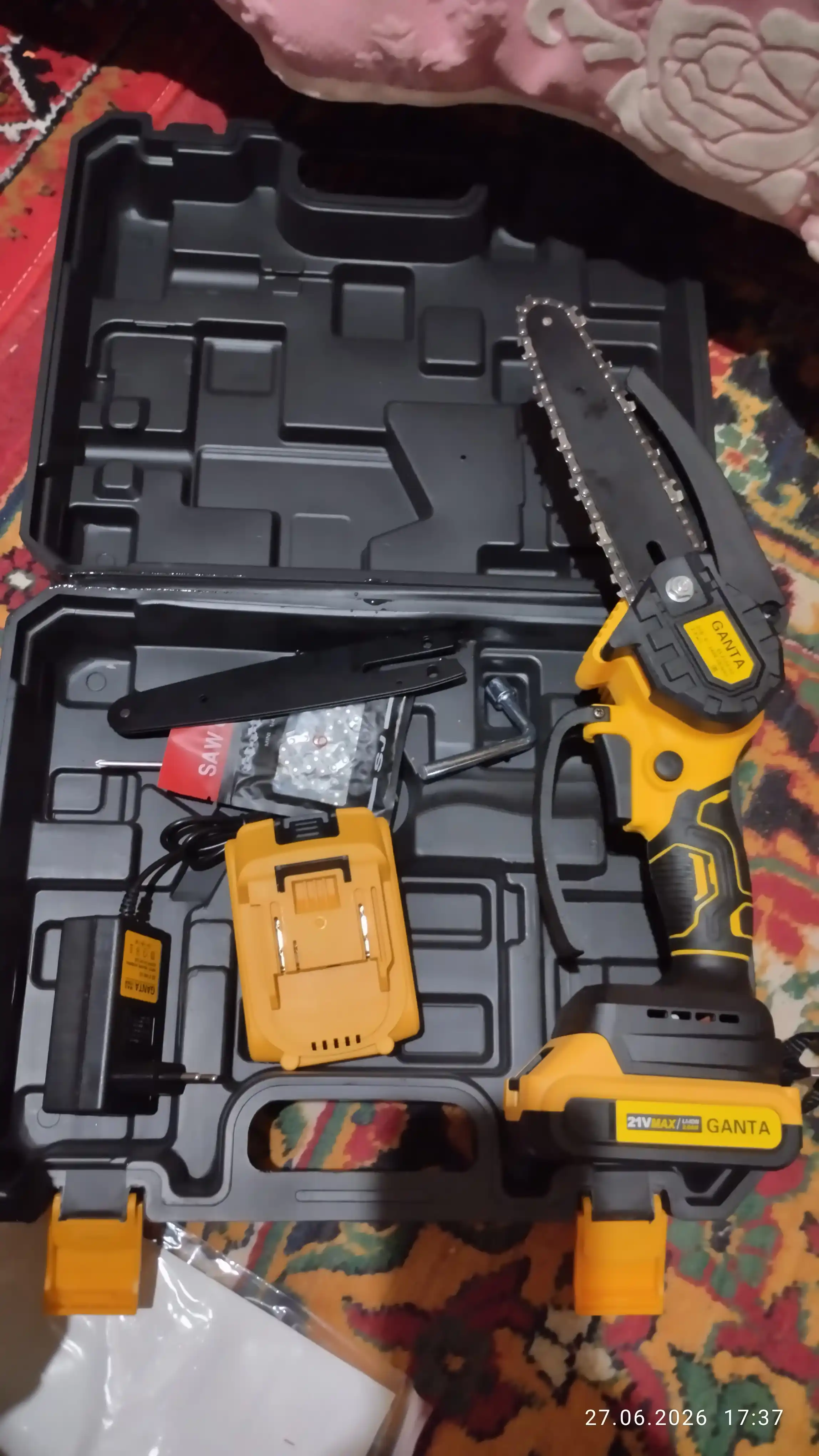 Akkumulyatorli zanjirli arra GANTA 21V / 140 mm