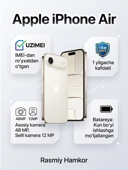 Smartfon Apple iPhone Air 256 GB (eSIM), Gold - 