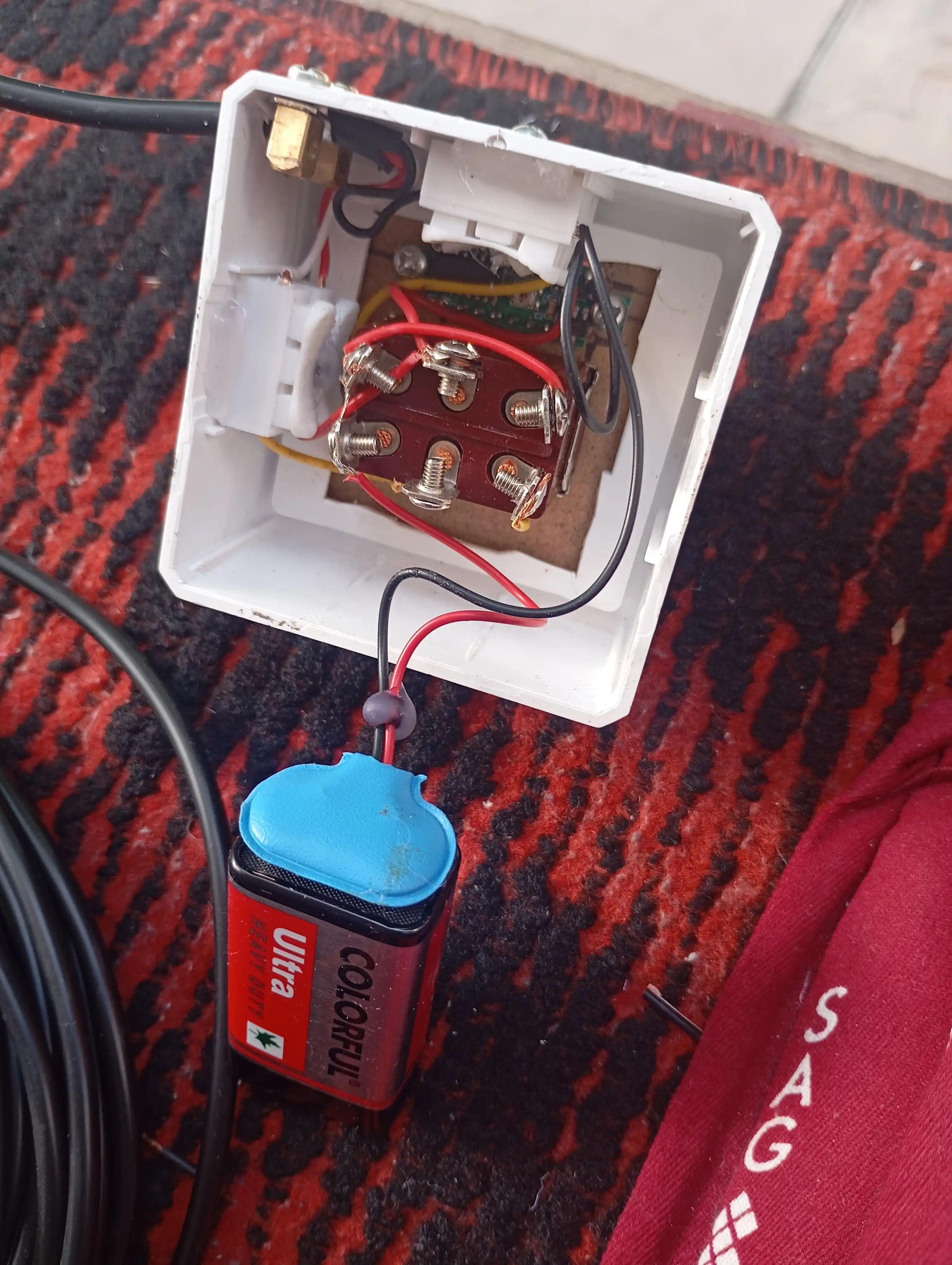 Разъем для батарейки Крона 9V, клемма с проводами