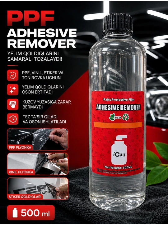 ICan Care Adhesive Remover  – PPF,vinil va stiker yelim qoldiqlarini tozalovchi vosita - 