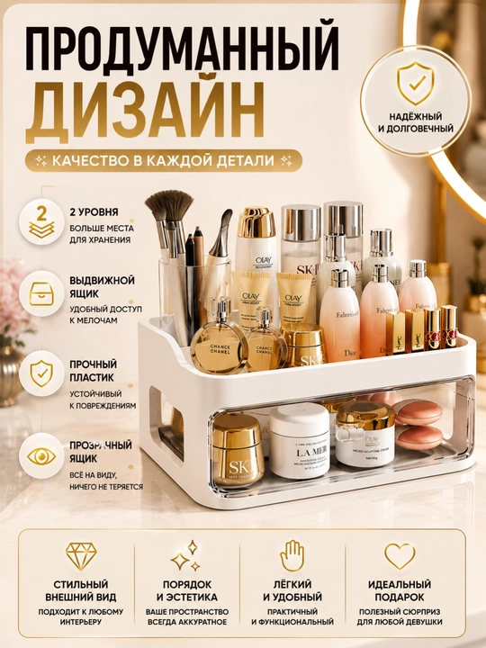 Органайзер для косметики, макияжа и парфюмерии
