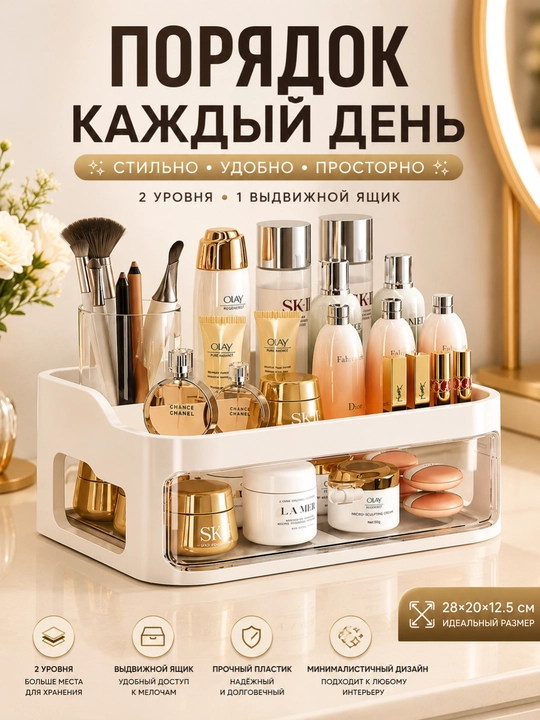 Органайзер для косметики, макияжа и парфюмерии - 