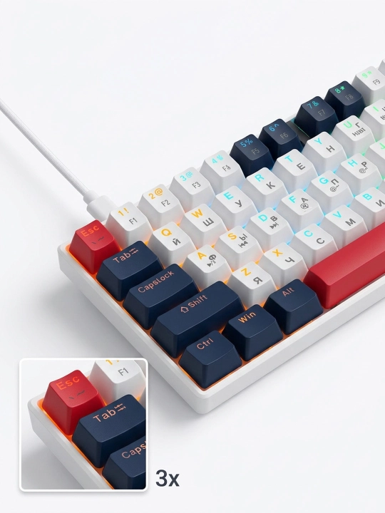 RGB yoritgichli klaviatura, mexanik va membranali modellar, sichqonchali variantlari