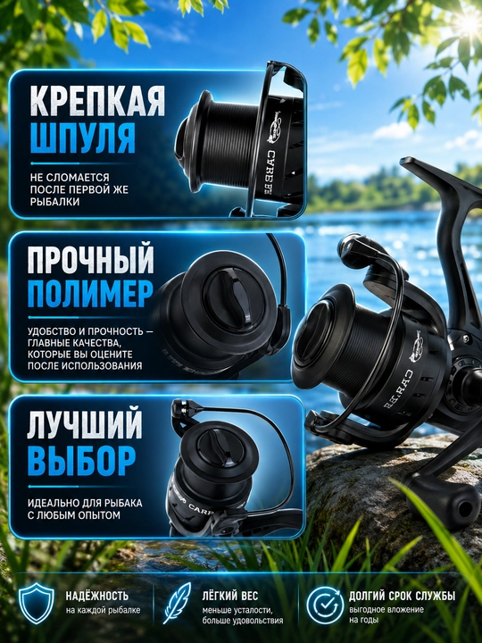 Катушка для рыбалки карповая