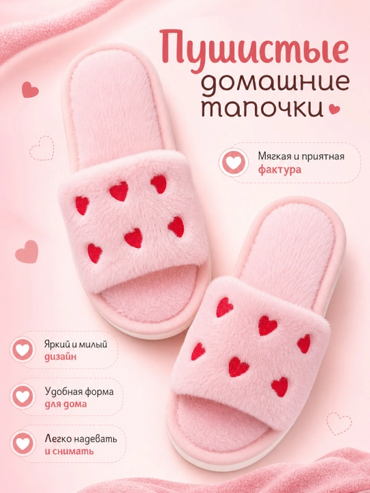 Тапочки домашние , мягкие и тёплые - 