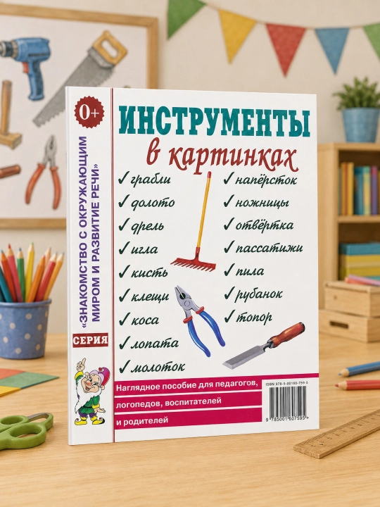 Asboblar rasmlarda, Pedagoglar, logopedlar uchun ko‘rgazmali qo‘llanma, Germogenova Y. V