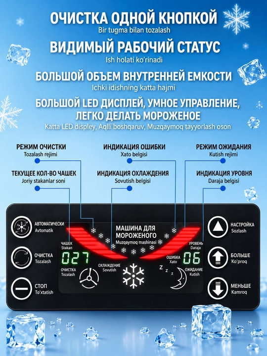 Коммерческая мороженная машина фризер, торговые точки для приготовления мороженого с различными вкусами