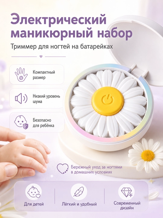 Chaqaloqlar tirnoqlari uchun elektr trimmer, Electric Nail Trimmer - 