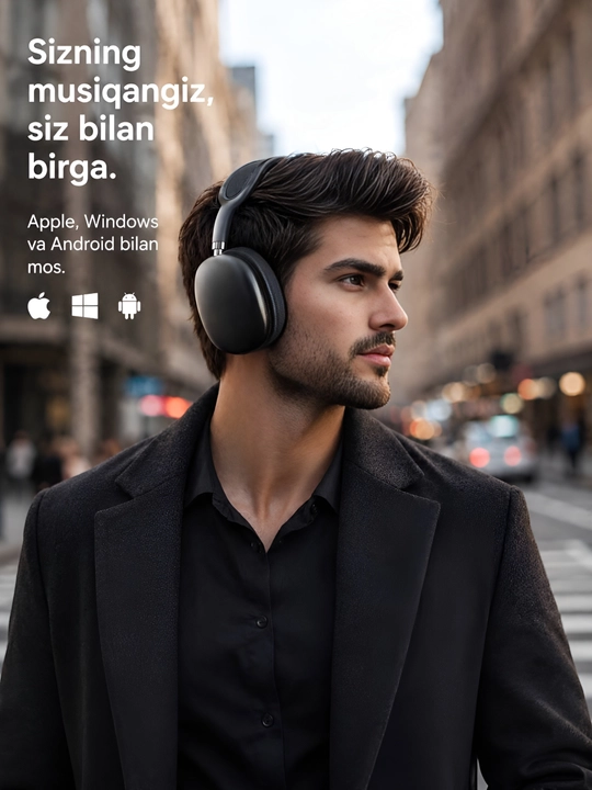 Simsiz Bluetooth quloqchinlar P9, to'liq o'lchamli, mikrofonli - 