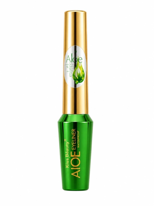 Жидкая подводка для глаз, eyeliner, водостойкая, черная, с тонкой кисточкой, Kiss Beauty