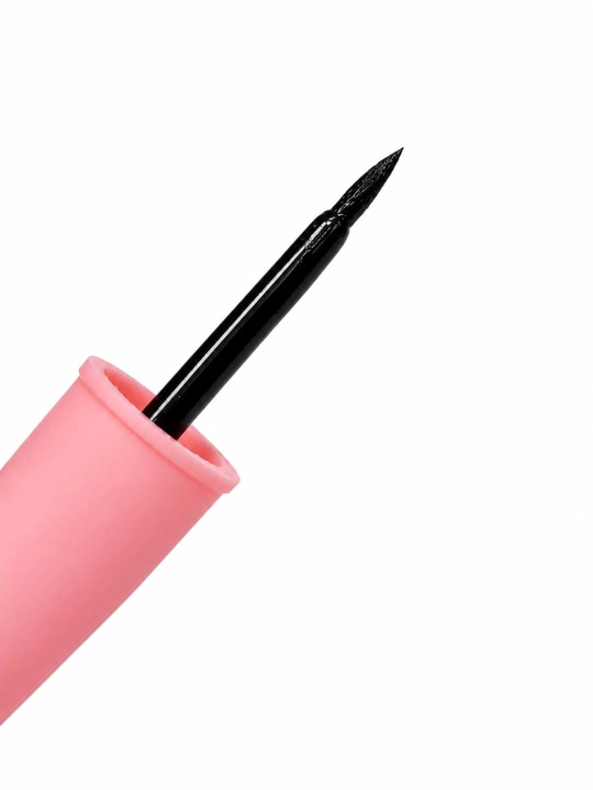 Жидкая подводка для глаз, eyeliner, водостойкая, черная, с тонкой кисточкой, Kiss Beauty