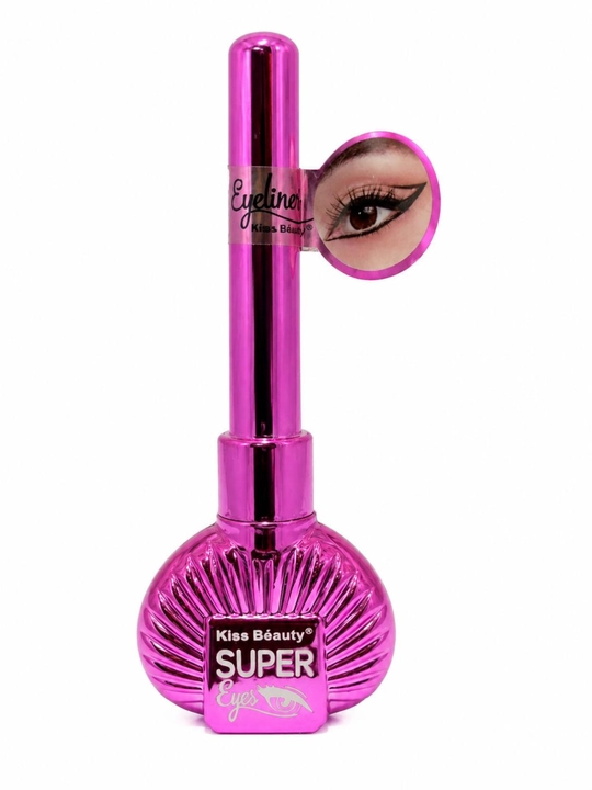 Жидкая подводка для глаз, eyeliner, водостойкая, черная, с тонкой кисточкой, Kiss Beauty