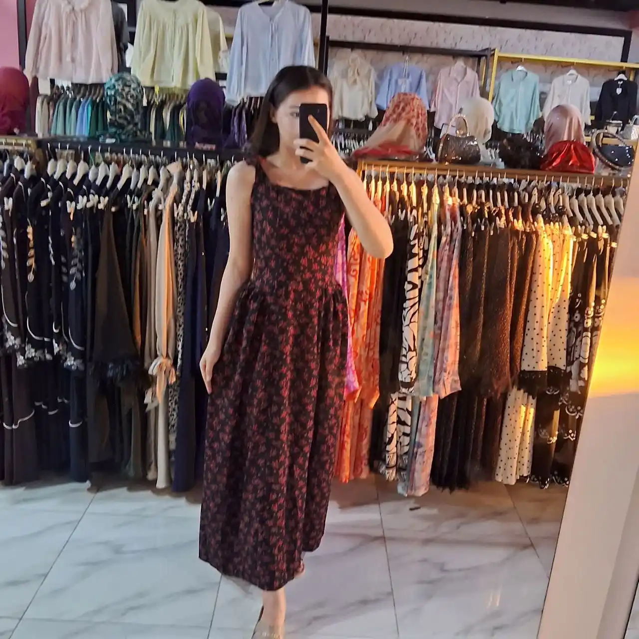 Женское длинное вечернее платье из селена со стразами, черное, размеры S-XL