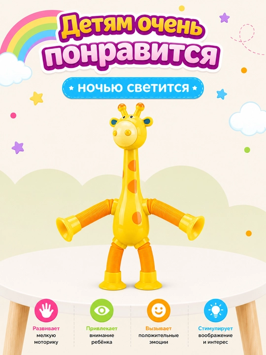Детская игрушка антистресс Жирафа — для детей и взрослых
