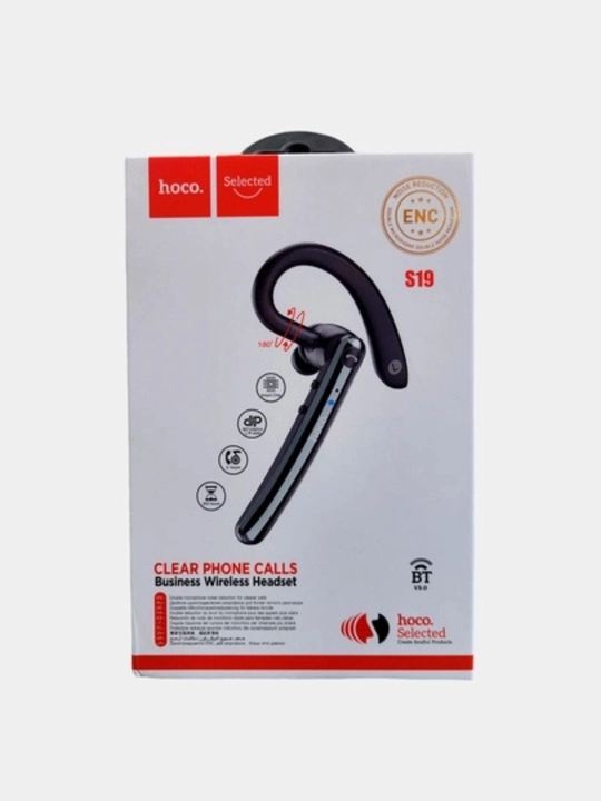 Hoco S19 Bluetooth garniturasi, haydovchilar uchun simsiz quloqchin, mikrofonli