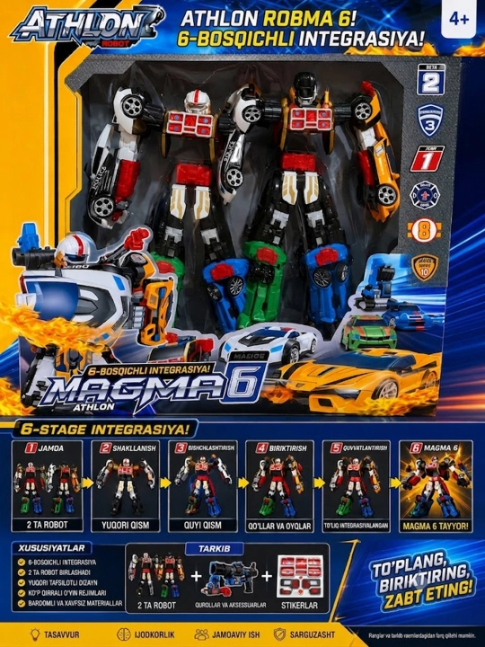 Transformer robot, robot o'yinchoq, transformatsiyalanuvchi robot, bolalar roboti, robot - 