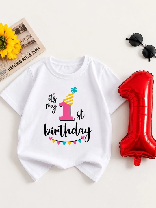 EzoFly Birthday Set Праздничная футболка + фольгированная цифра в подарок