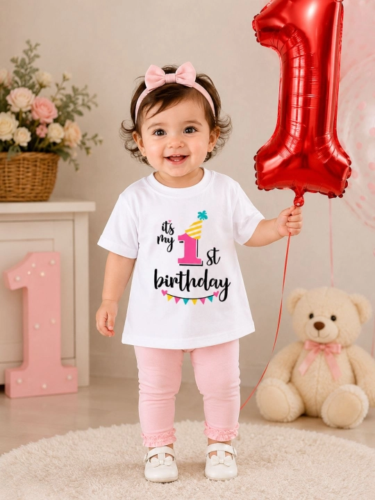EzoFly Birthday Set Праздничная футболка + фольгированная цифра в подарок