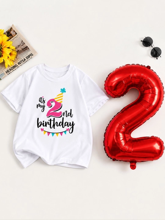 EzoFly Birthday Set Праздничная футболка + фольгированная цифра в подарок