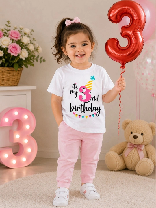 EzoFly Birthday Set Праздничная футболка + фольгированная цифра в подарок - 